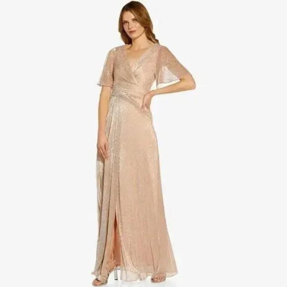 Elegant Gold Evening Gown